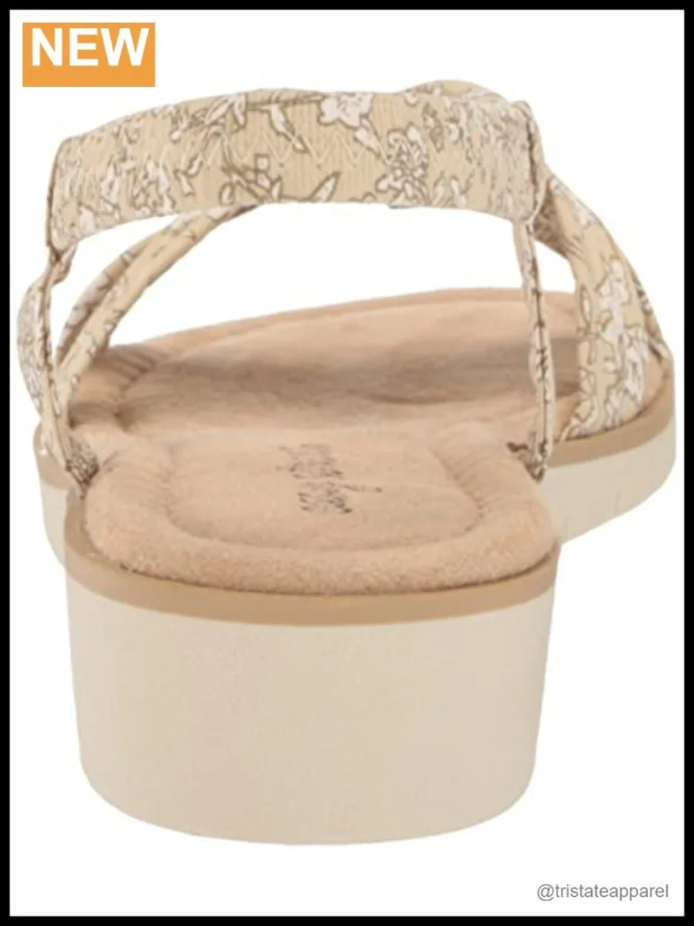 Dana Wedge Sandal Slingback Slip On Open Toe Padded Insole Comfort